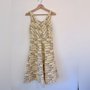 Lithe Anthropologie dress size 2 cotton floral midi length dress